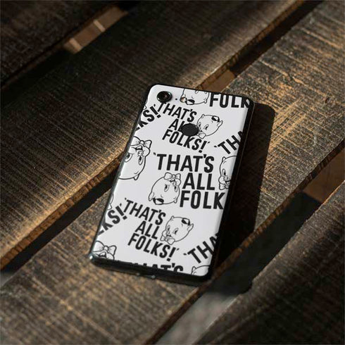 Looney Tunes Porky Pig Black and White Google Pixel 3 Skin